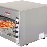 Bakemax - 14" Stainless Steel Commercial Countertop Electric Wide Conveyor Baker Pizza Oven - BMCB001