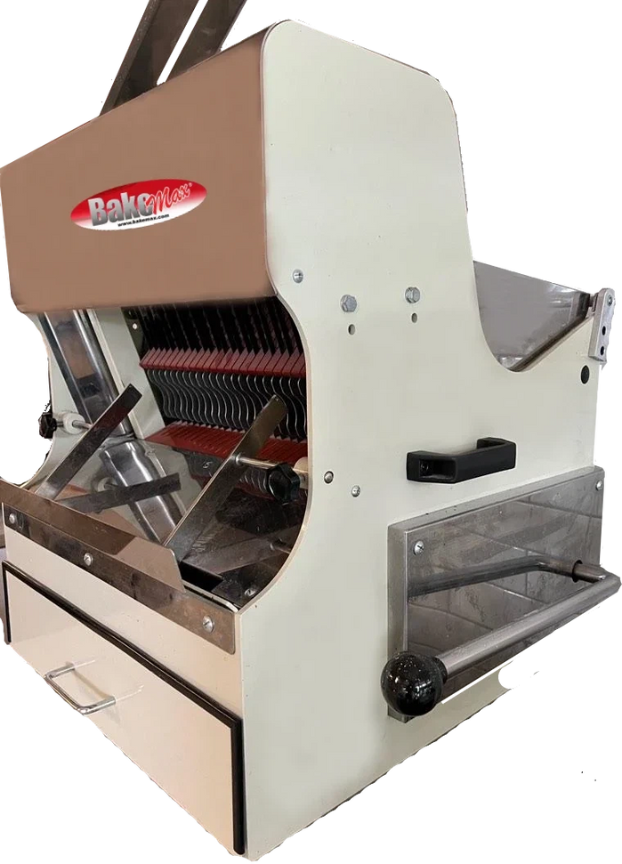 Bakemax - 1.5" Countertop Electric Artisan Safety Hard Crusted Bread Slicer - BMSS001