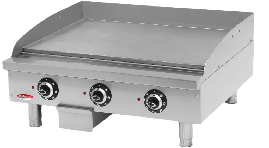 Bakemax - 24” Stainless Steel Countertop Electric Thermostatic Griddle - BMPLS7IE020