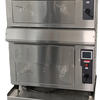 Bakemax - 240V Commercial Floor Model Electric Double Stacked Greaseless Forced Air Fryer - BMDGF5