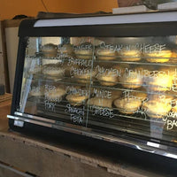 Bakemax - 27" Stainless Steel Wide Countertop Electric Heated Display Case With LED Lighting - BMTSC27