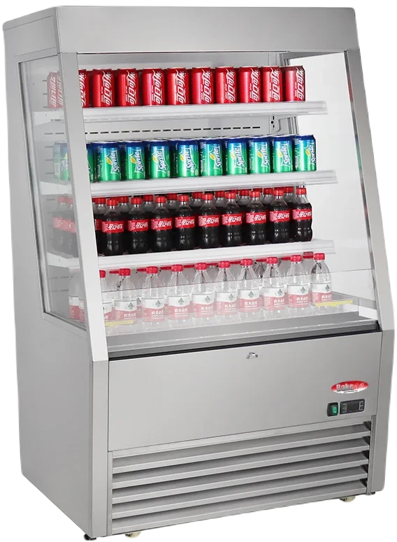 Bakemax - 36" Stainless Steel Grab and Go Refrigerated Floor Display Merchandiser - BMGGS36