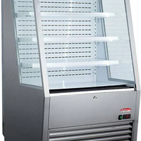 Bakemax - 36" Stainless Steel Grab and Go Refrigerated Floor Display Merchandiser - BMGGS36