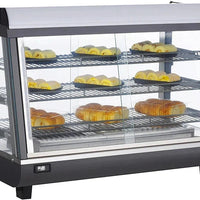 Bakemax - 36" Stainless Steel Wide Countertop Electric Heated Display Case With LED Lighting - BMTSC36 - DISCONTINUED