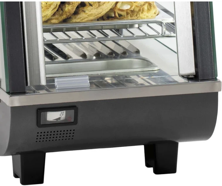 Bakemax - 36" Stainless Steel Wide Countertop Electric Heated Display Case With LED Lighting - BMTSC36 - DISCONTINUED