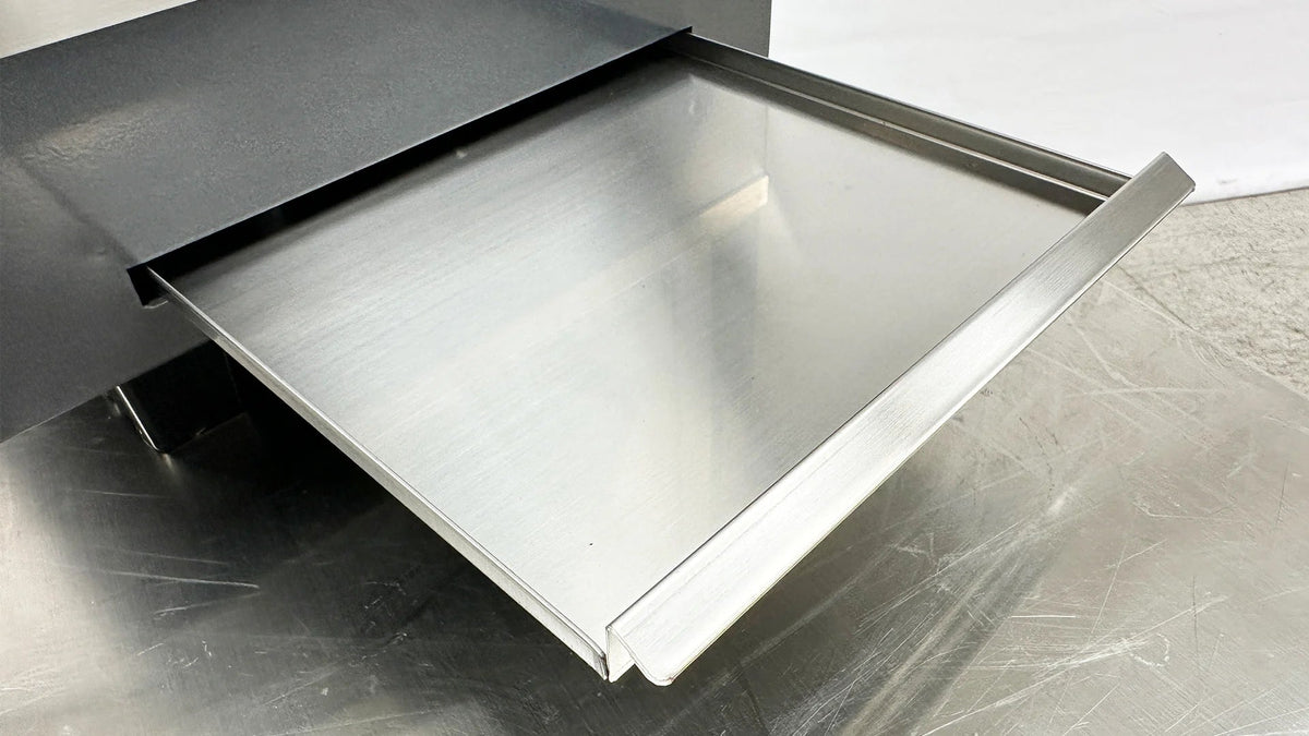 Bakemax - 48" Stainless Steel Wide Countertop Electric Heated Display Case with LED Lighting - BMTSC48