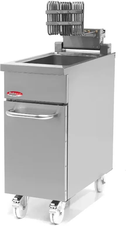 Bakemax - Commercial Electric Floor Model 40 lbs Fryer with Lift Up Element - BMPLS7FE010