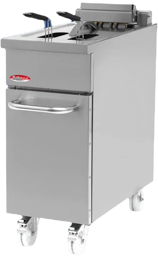 Bakemax - Commercial Electric Floor Model 40 lbs Fryer with Lift Up Element - BMPLS7FE010