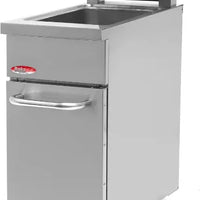 Bakemax - Commercial Electric Floor Model 75 lbs Fryer with Lift Up Element - BMPLS7FE030