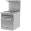 Bakemax - Commercial Floor Model 24” Wide 4 Burner Electric Range - BMPLS7KE021