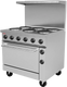 Bakemax - Commercial Floor Model 36” Wide 6 Burner Electric Range - BMPLS7KE031