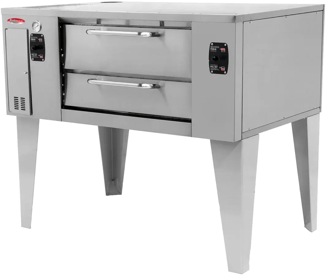 Bakemax - Floor Model 66″ Wide Gas Pizza Stone Hearth Deck Oven - BMBPD125