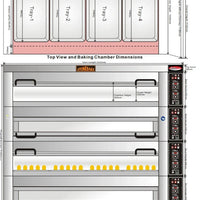 Bakemax - One Deck Four Pan Wide Floor Model Electric Artisan Stone Deck Oven - BMFD001