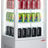 Bakemax - Refrigerated Countertop Display Case Single Door with LED Lighting - BMRCD01