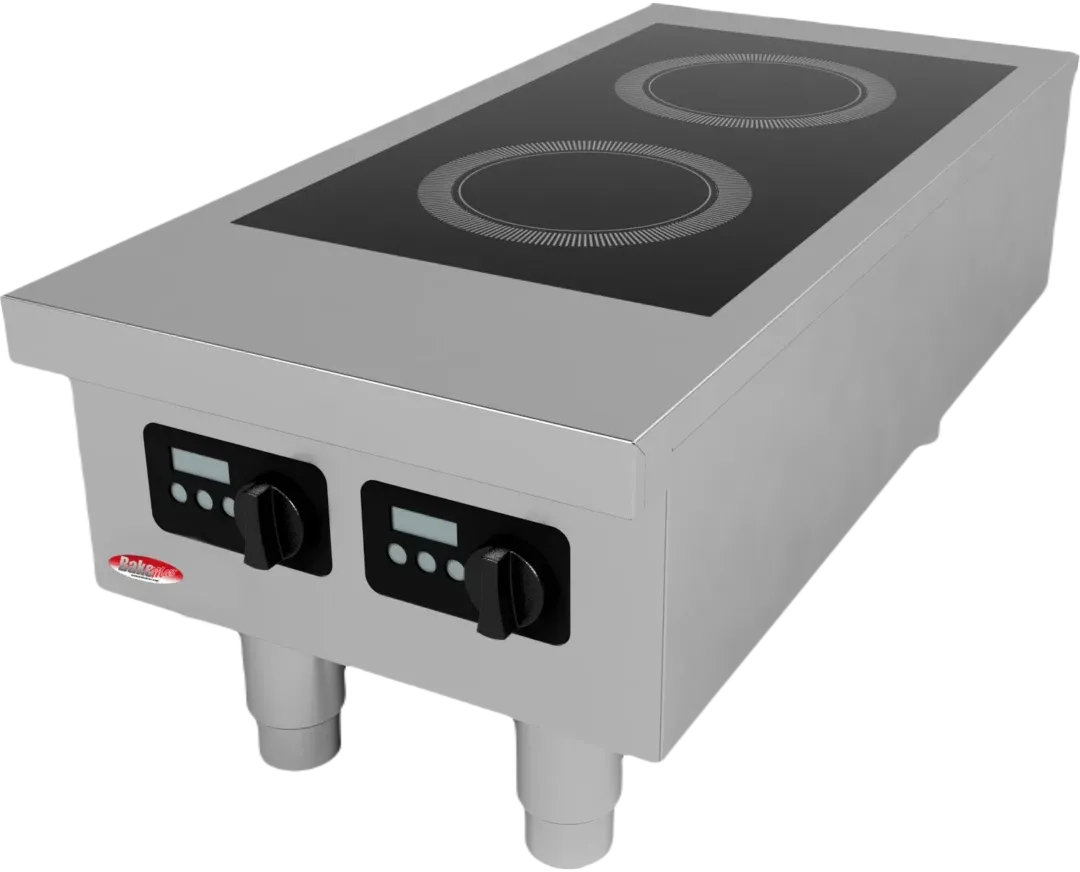 Bakemax - Stainless Steel Countertop 2 Burner Induction Cooker - BMPLS7IND010