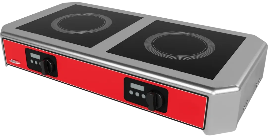 Bakemax - Stainless Steel Mini Stovetop Electric 2 Burner Induction Cooker - BMSIND020