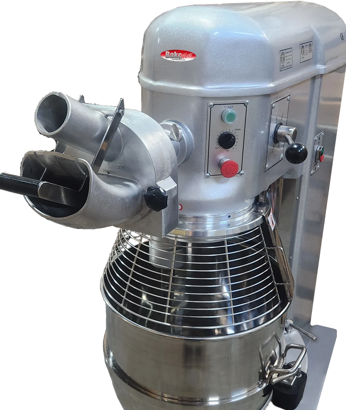 Bakemax - Stainless Steel Vegetable Slicer and Cheese Grater Attachment for Mixers #12 Hub - BMVS001