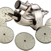 Bakemax - Stainless Steel Vegetable Slicer and Cheese Grater Attachment for Mixers #12 Hub - BMVS001