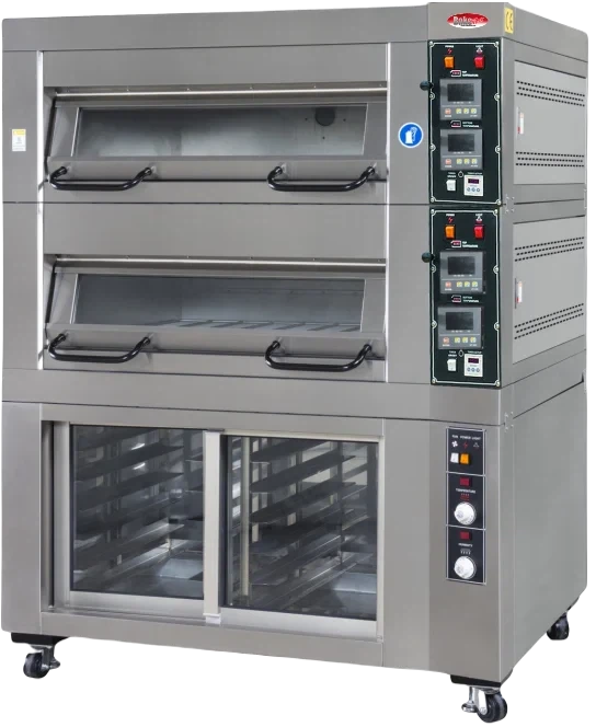 Bakemax - Three Deck One Pan Wide Floor Model Electric Artisan Stone Deck Oven - BMSD003