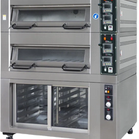 Bakemax - Two Deck One Pan Wide Floor Model Electric Artisan Stone Deck Oven - BMSD002