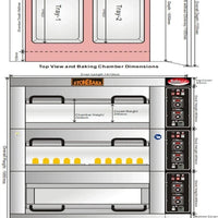 Bakemax - Two Deck Two Pan Wide Floor Model Electric Artisan Stone Deck Oven - BMDDD02