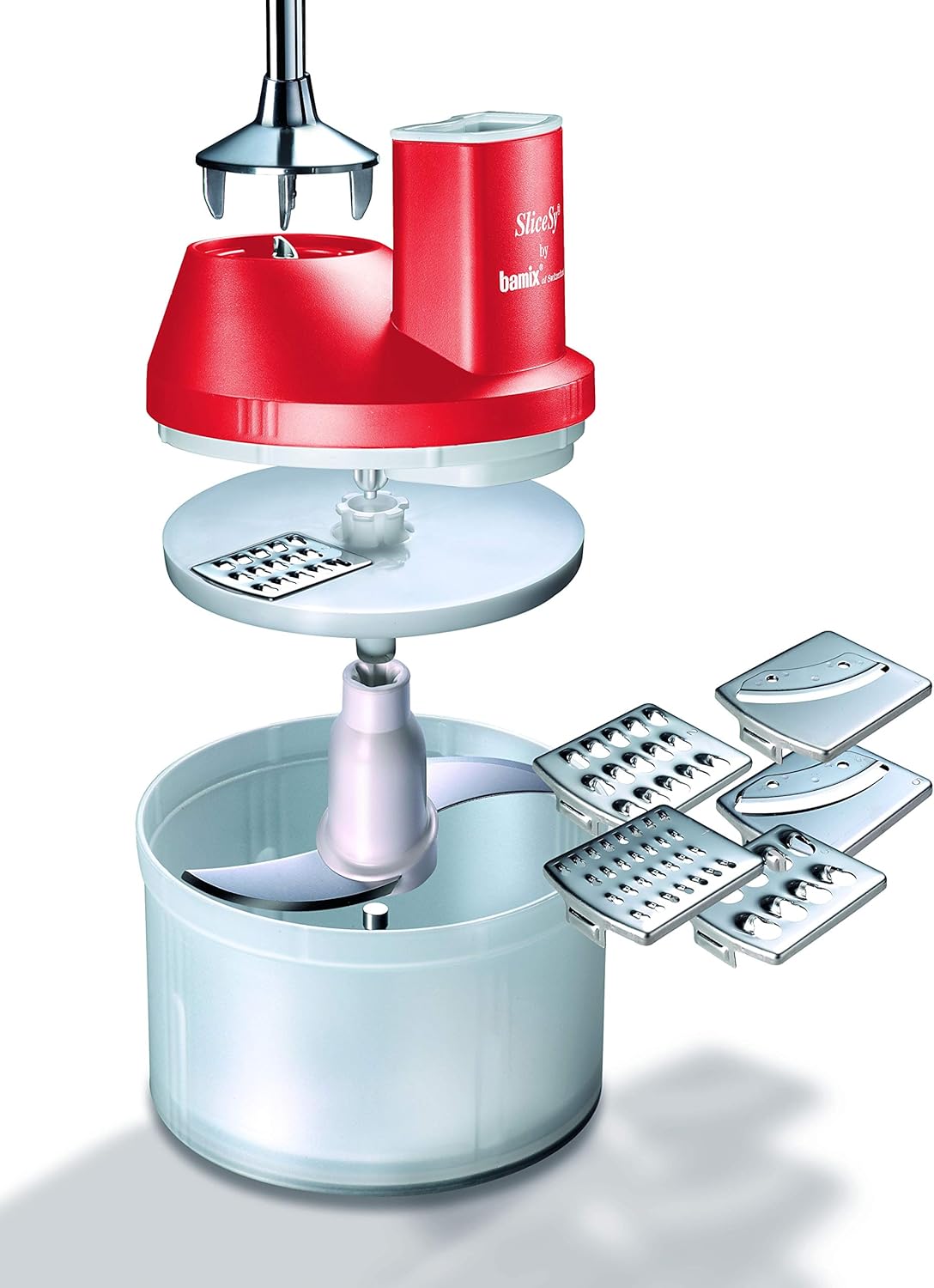 Bamix - SliceSy® Food Processor Attachment, Red - 1500.004