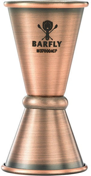 Barfly - 0.5 x 0.75 Oz Antique Copper Japanese Style Jigger - M37000ACP