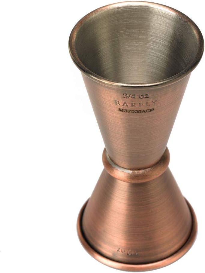 Barfly - 0.5 x 0.75 Oz Antique Copper Japanese Style Jigger - M37000ACP