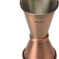 Barfly - 0.5 x 0.75 Oz Antique Copper Japanese Style Jigger - M37000ACP