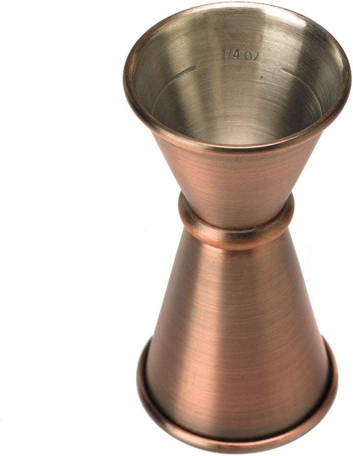 Barfly - 0.5 x 0.75 Oz Antique Copper Japanese Style Jigger - M37000ACP