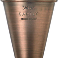 Barfly - 0.5 x 0.75 Oz Antique Copper Japanese Style Jigger - M37000ACP