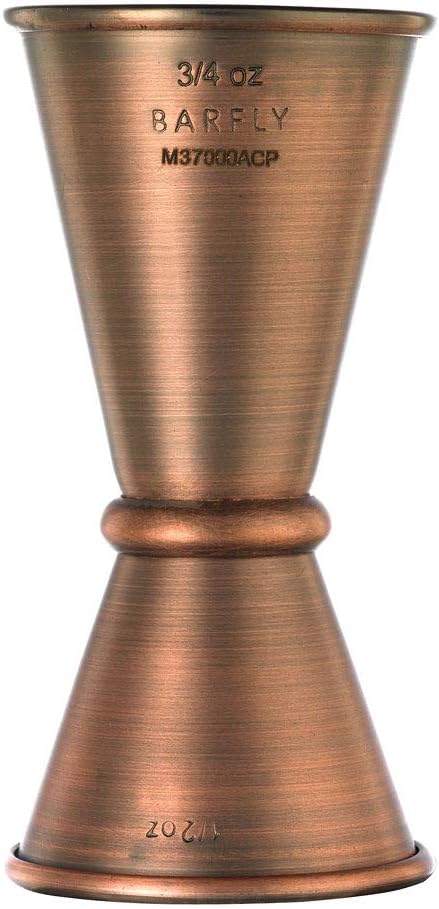 Barfly - 0.5 x 0.75 Oz Antique Copper Japanese Style Jigger - M37000ACP