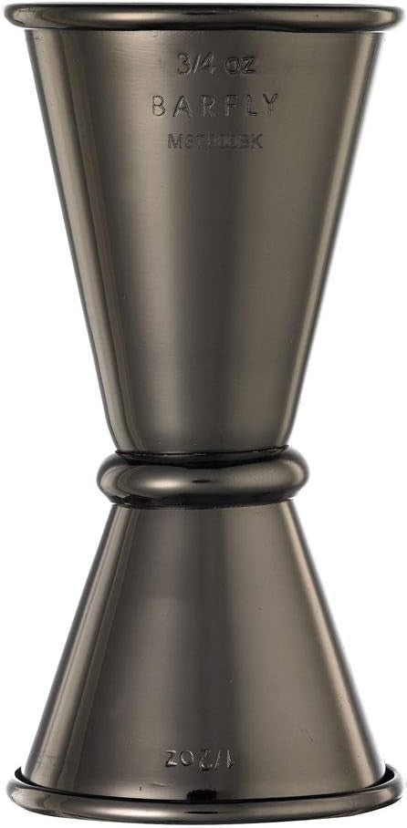 Barfly - 0.5 x 0.75 Oz Black Japanese Style Jigger - M37000BK