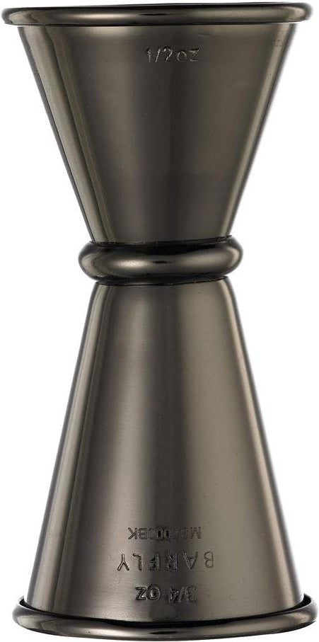 Barfly - 0.5 x 0.75 Oz Black Japanese Style Jigger - M37000BK