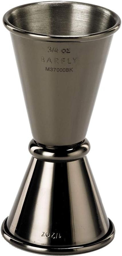 Barfly - 0.5 x 0.75 Oz Black Japanese Style Jigger - M37000BK