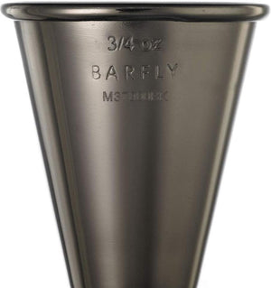 Barfly - 0.5 x 0.75 Oz Black Japanese Style Jigger - M37000BK