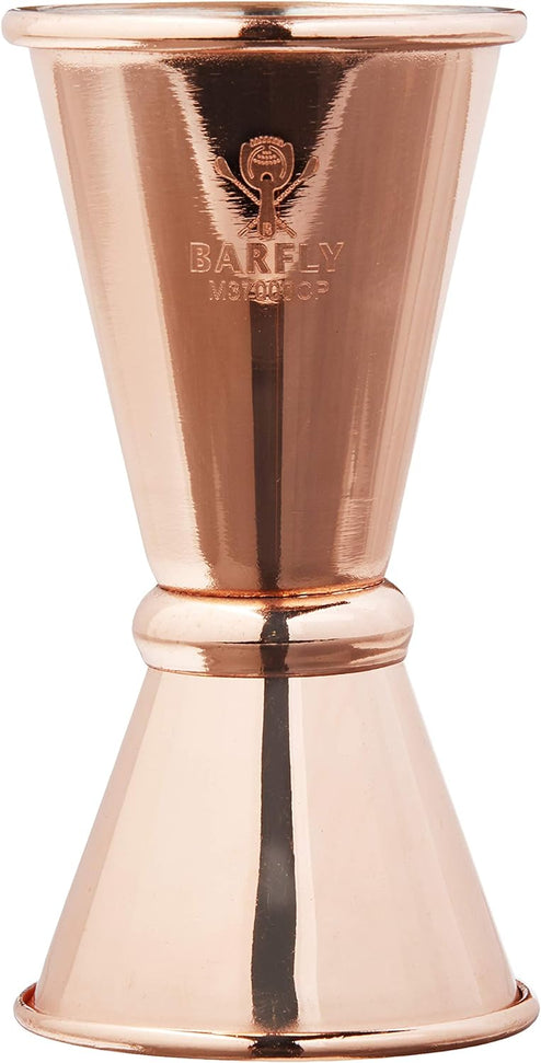 Barfly - 0.5 x 0.75 Oz Copper Plated Japanese Style Jigger - M37000CP
