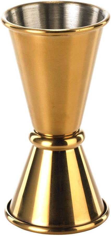 Barfly - 0.5 x 0.75 Oz Gold Plated Japanese Style Jigger - M37000GD