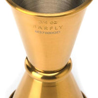 Barfly - 0.5 x 0.75 Oz Gold Plated Japanese Style Jigger - M37000GD