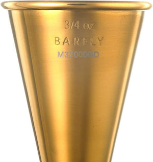 Barfly - 0.5 x 0.75 Oz Gold Plated Japanese Style Jigger - M37000GD