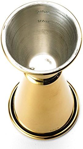 Barfly - 1 x 1.5 Oz Gold Plated Japanese Style Jigger - M37003GD