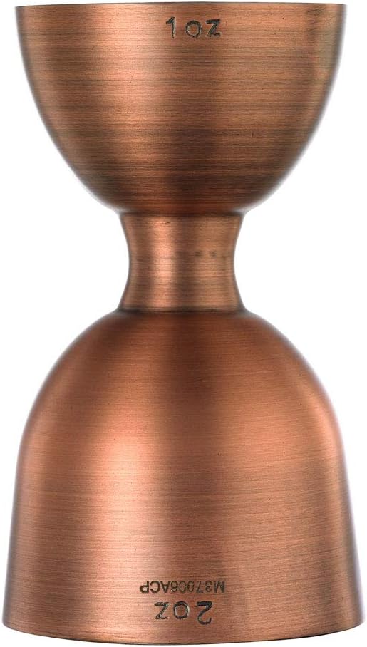 Barfly - 1 x 2 Oz Antique Copper Heavy-Duty Straight Rim Bell Jigger - M37006ACP