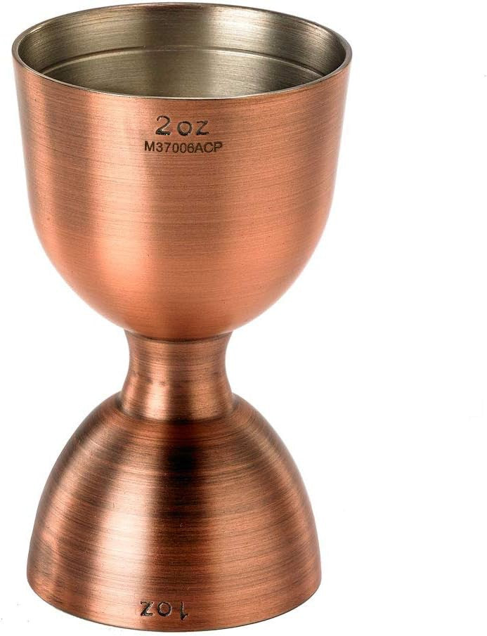 Barfly - 1 x 2 Oz Antique Copper Heavy-Duty Straight Rim Bell Jigger - M37006ACP
