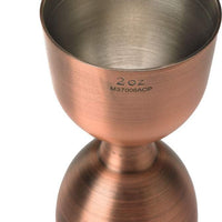 Barfly - 1 x 2 Oz Antique Copper Heavy-Duty Straight Rim Bell Jigger - M37006ACP