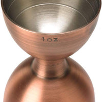 Barfly - 1 x 2 Oz Antique Copper Heavy-Duty Straight Rim Bell Jigger - M37006ACP