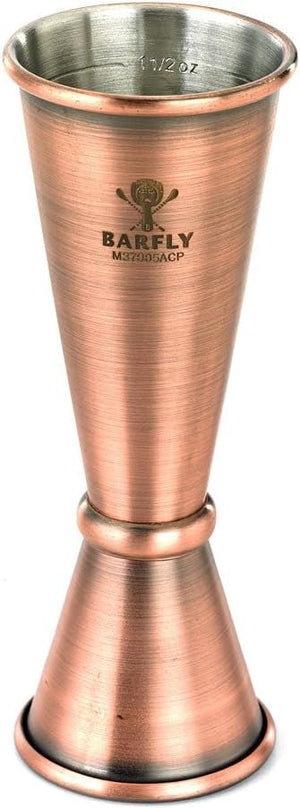 Barfly - 1 x 2 Oz Antique Copper Japanese Style Jigger - M37005ACP