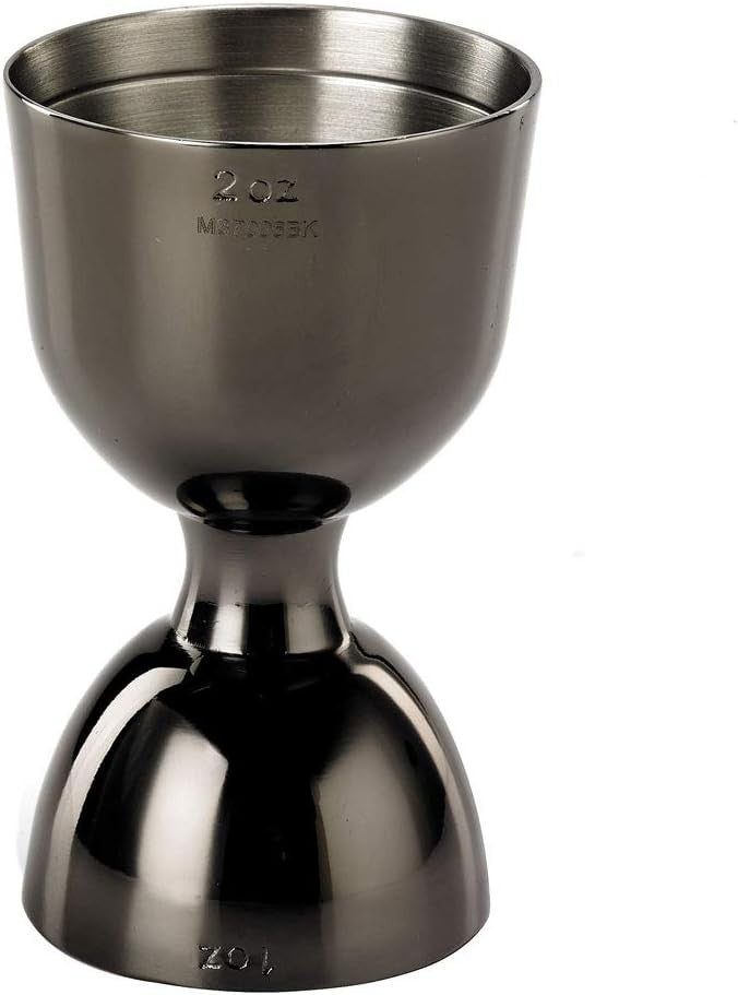 Barfly - 1 x 2 Oz Black Heavy-Duty Straight Rim Bell Jigger - M37006BK