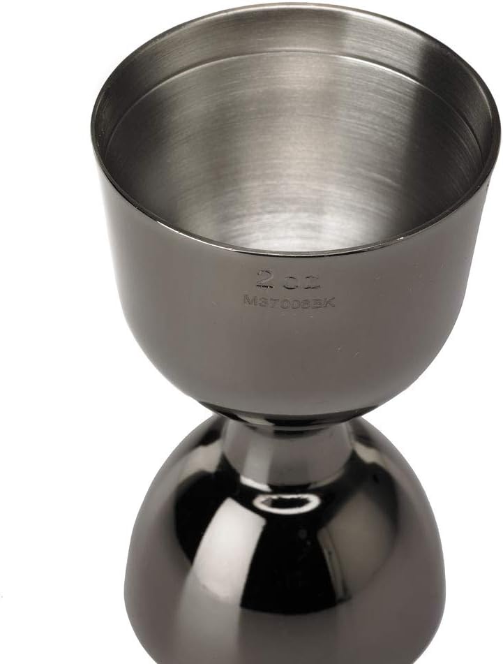 Barfly - 1 x 2 Oz Black Heavy-Duty Straight Rim Bell Jigger - M37006BK