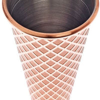 Barfly - 1 x 2 Oz Copper Plated Diamond Lattice Japanese Style Jigger - M37202CP