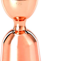 Barfly - 1 x 2 Oz Copper Plated Heavy-Duty Straight Rim Bell Jigger - M37006CP